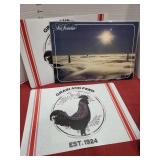 Placemats and napkins.