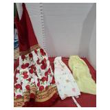 Aprons and tablecloths.