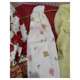 Aprons and tablecloths.