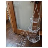 Wire kitchen baskets.
