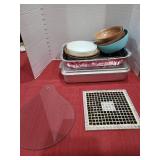 Cake pans, bowls, more.