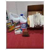 Bleach, Shout, CLR, rags