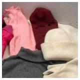Winter gloves, hats, tights and neck warmers