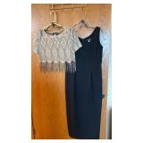 Evening dress 6p, blouses 6, sml and jacket small