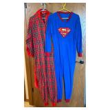 One piece pajamas and robe all small