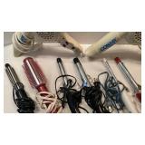 Hair styling set, dryers and curling irons