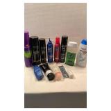 Hair styling supplies, mousse, shampoo, hair spray and more