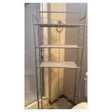 Metal bathroom shelf and scale with large numbers, accurate but needs cleaning