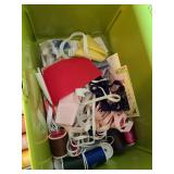 Sewing box with contents.