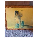 Wall decor of FDR 22x19 and cardinals 16x20