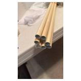 Shelf, nylon laundry bags and small trash can