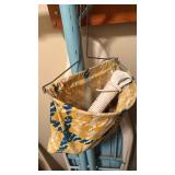 Sunbeam iron, ironing board and clothes pins