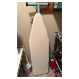 Sunbeam iron, ironing board and clothes pins