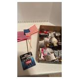 Batteries and small flags