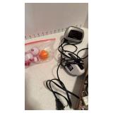 Sharp alarm clocks, paint brush, lock w/key and office products