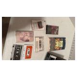 GE cassette recorder, cassettes and headphones