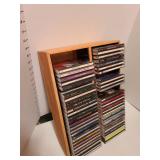 CDs in wooden case