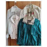Light Jackets and Umbrella.   Sizes small and medium