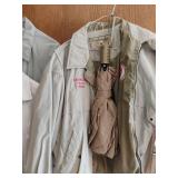 Light Jackets and Umbrella.   Sizes small and medium