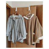 Ladies Coat size medium and a Poncho, size medium