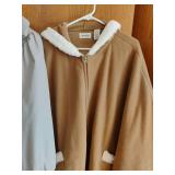 Ladies Coat size medium and a Poncho, size medium