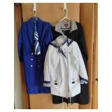 Ladies Coat and Rain Coats with Umbrella.  Size small and medium