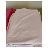 Queen Sized Sheets.  Light pink no pillow cases
