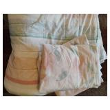 Queen Sized Bedding.  Comforter, Sheets NO pillow cases.  Comforter is reversible