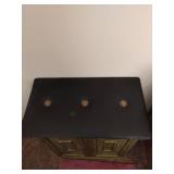 Hamper with Rugs.  Hamper is 26 x 21 x 12