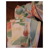 Queen Sized Bedding.  Complete Set.   Comforter, Sheet Set, Bed Skirt and Pillow Sham.  Comforter is reversible