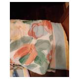 Queen Sized Bedding.  Complete Set.   Comforter, Sheet Set, Bed Skirt and Pillow Sham.  Comforter is reversible