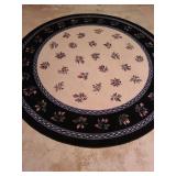Round area rug, 8ft diam, in basement