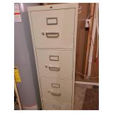 Hon 4 drawer letter size filing cabinet, 52x15x25, located in basement