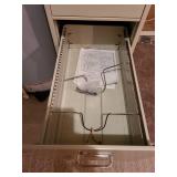 Hon 4 drawer letter size filing cabinet, 52x15x25, located in basement