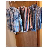 Mens western shirts, size L