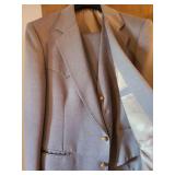 Two 3-piece western style suits, 43R, 37 waist
