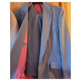 Two 3-piece western style suits, 43R, 37 waist