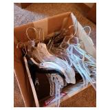Box of plastic hangers