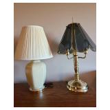 Table lamps, 20in and 23in tall