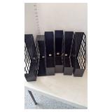 Plastic magazine files set of 6