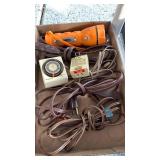 Extension cords, timers and flashlight