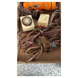 Extension cords, timers and flashlight