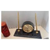 Desk clock, candles and more