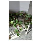 Macrame holders , basket and faux greenery vine