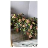 Faux floral arrangements and decorative ladder 48 in tall