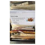 Recipes in plastic container