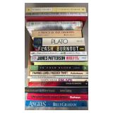 Hardback and paperback books including James Patterson and Mary Trump