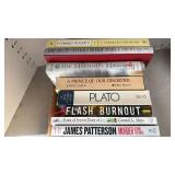 Hardback and paperback books including James Patterson and Mary Trump
