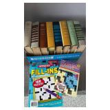 Readers Digest books and crossword puzzles
