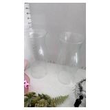 Hurricane glass shades, vases and more